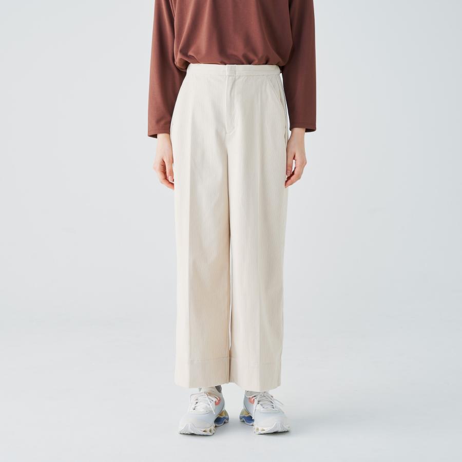 Go to by mizuno 【MIZUNO】ストレッチコーデュロイワイドパンツ