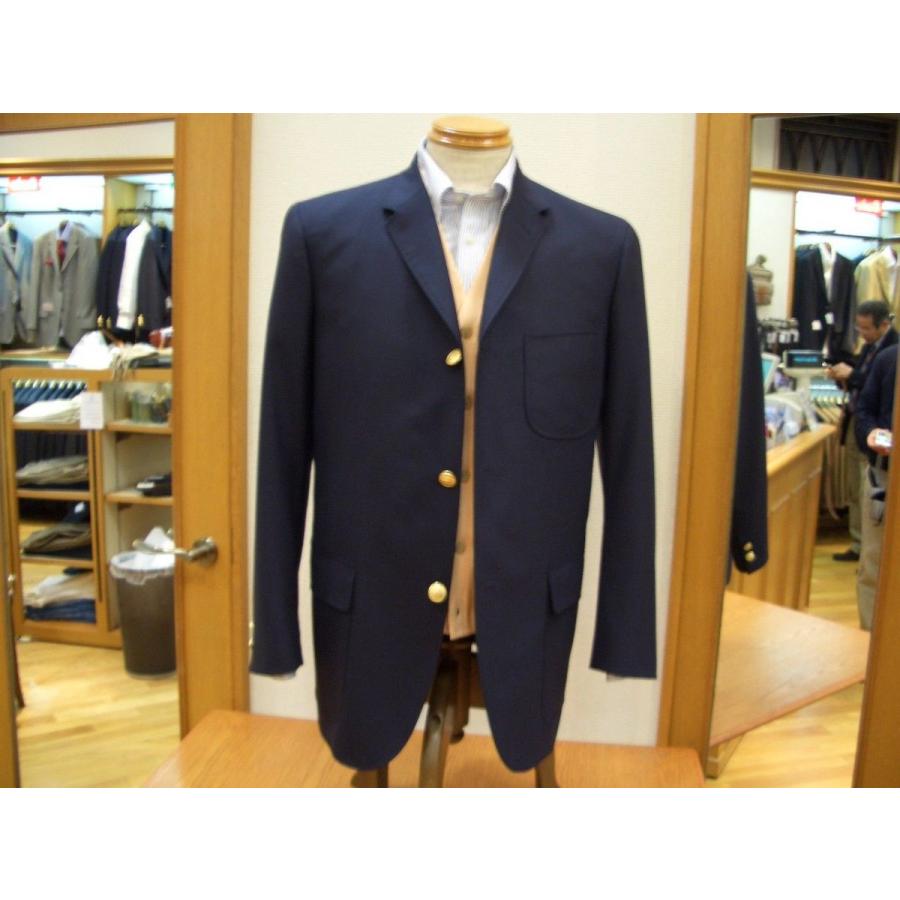 紺ブレザー VANアイビーモデル3つボタン上2つ掛け