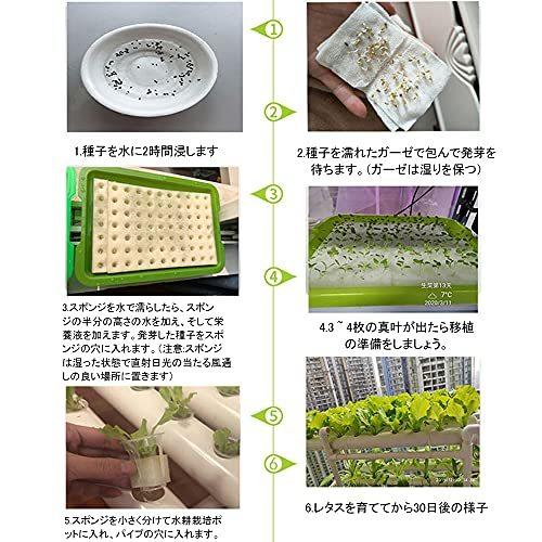 水耕栽培キット 4層16パイプ 144穴 室内と庭園栽培器 育成システム 家庭菜園 土不要 野菜・果物・花など植物を育てる 日本語取扱説明書付き 