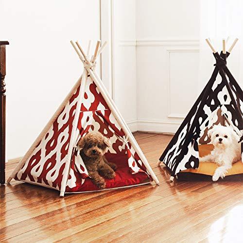 ペットティピーテント Sサイズ ペットテント ペットハウス 犬 猫 KL-TENT-S (G.RED) 