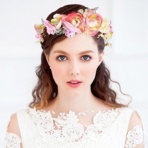 ブランドのギフト レディースアクセサリー Fhkan050pk 花かんむり 花冠 花かんむり ピンク ヘッドドレス 髪飾り コサージュ ウエディング ドレス花冠 Fhkan050pk Www Threeriversofs Com