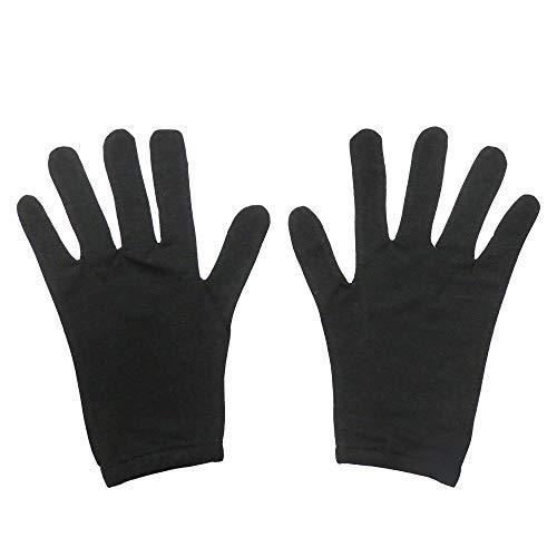 Edenswear亜鉛含有繊維 ひっかき防止湿疹アトピー手袋:子供用 (黒, S)