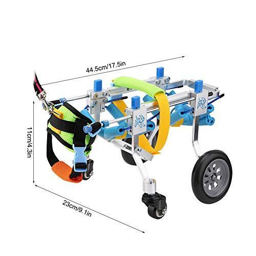 犬 車椅子 ペット車椅子 4輪 ペットウォークアシスタント リハビリ用歩行補助具 犬の歩行器 調節可能 アルミ製 耐久性 組立て簡単 組立て簡単