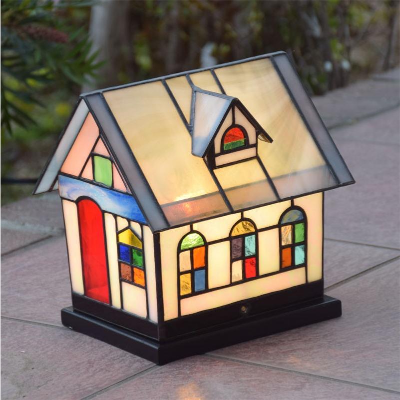 ガーデンライト ハウス3 屋外用 防雨型 ステンド 庭園灯 外灯 屋外照明