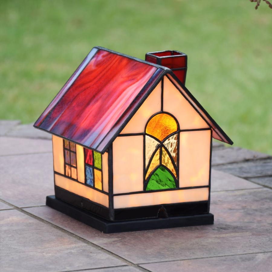 ステンドグラス ランプ ハウス1 室内用 ステンドガラス ライト