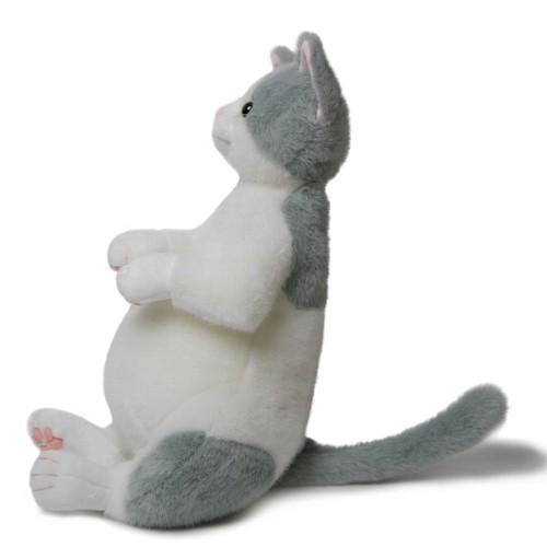 Cuddly(カドリー） ねこのぬいぐるみ　猫の「桜子/Sakurako」白灰　ハチワレ　グリーンアイ |  | 02