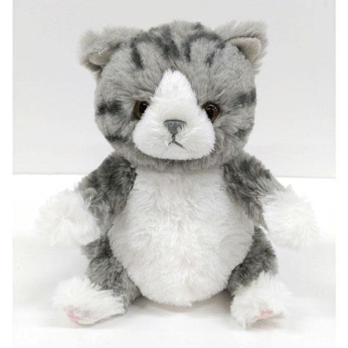 猫のぬいぐるみ ひざねこ お座りキッズ グレートラ 灰トラ アメショー 猫 ネコ 703 602 セレジオーネ インテリア雑貨 通販 Yahoo ショッピング