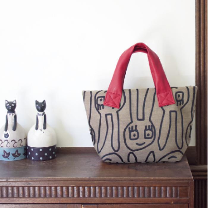 ATSUKO MATANO（マタノアツコ）ゆるうさ トートバッグ S レッド