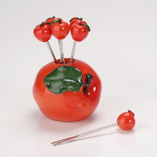 リンゴ フルーツ ピック セット りんごモチーフ 林檎 アップル 楊枝セット 果物用フォーク 773 267 セレジオーネ インテリア雑貨 通販 Yahoo ショッピング