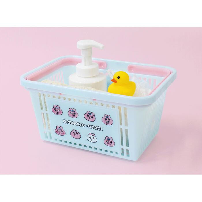 おぱんちゅうさぎ キャラバスケット いろんなフェイス ブルー（可哀想