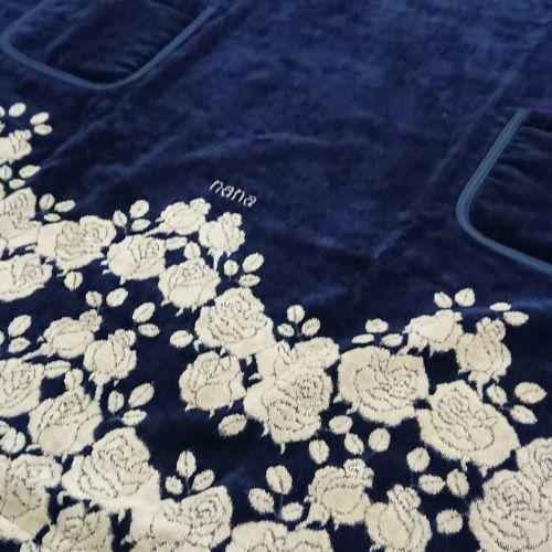 正規品【横浜ナナ 湘南ナナ】nana エプロン 裾ローズ柄 薔薇 正規品【横浜ナナ 湘南ナナ】nana エプロン 裾ローズ柄 薔薇