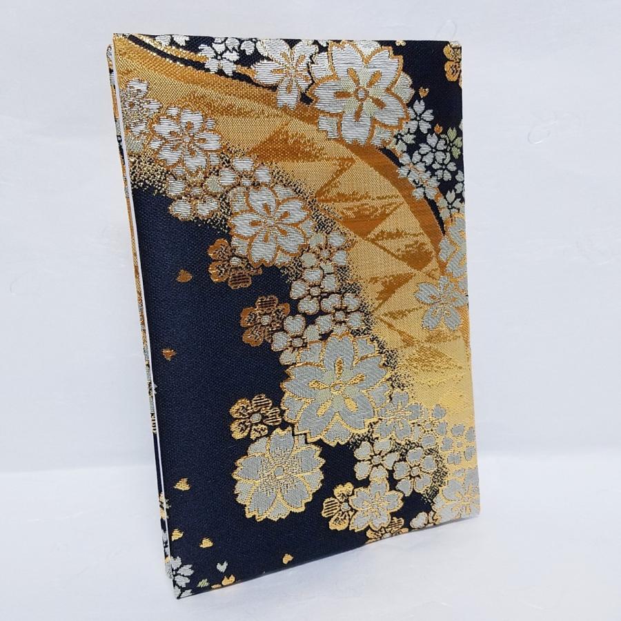 今季も再入荷 御朱印帳 京都 Lサイズ カバー付 送料無料 書き置き 貼り付け 膨らし表紙 ふわふわ オシャレ かわいい 人気 プレゼント 大判 お寺 京伏見千華帖 桜 花 金襴 Aynaelda Com