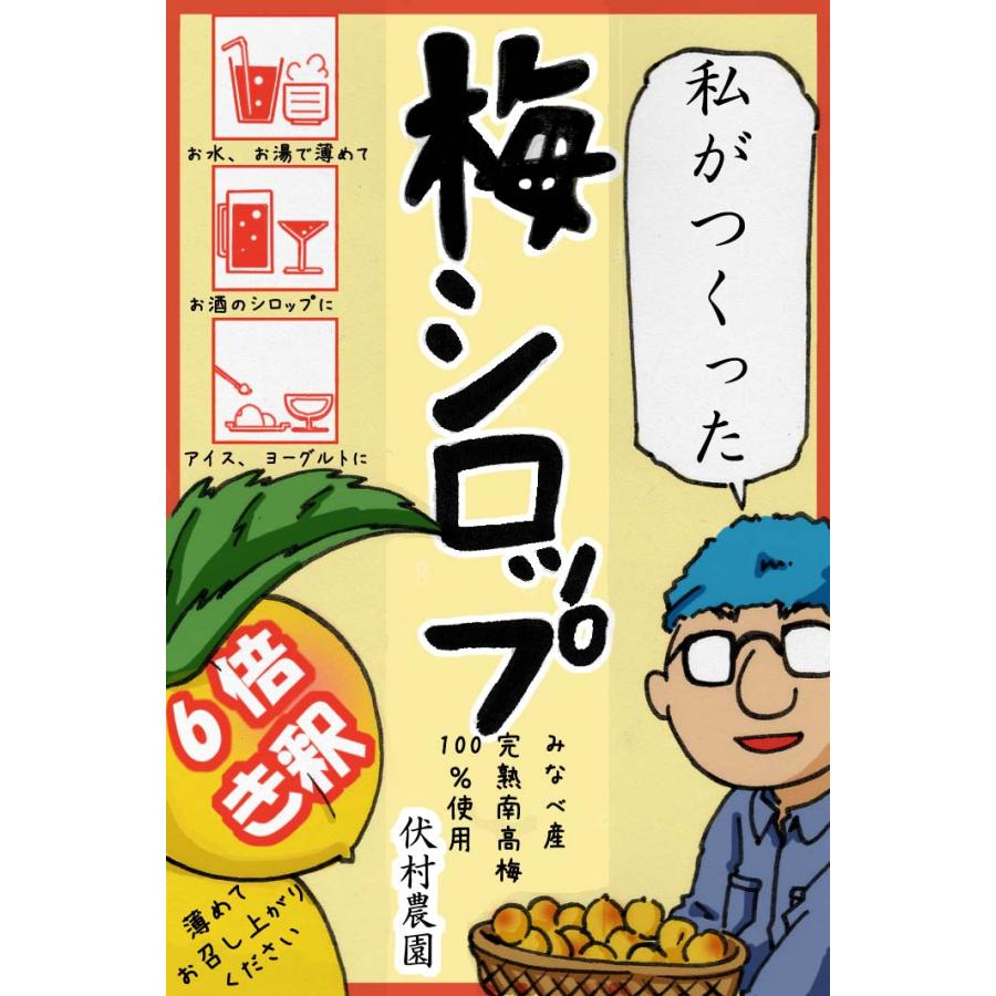 水、添加物不使用。濃縮タイプ　完熟南高梅　私がつくった梅シロップ 150ml　　紀州健康梅を原料とした｜fushimura-shop｜03