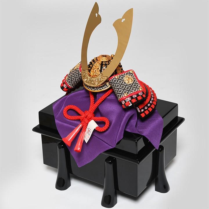 兜平飾】【江戸甲冑】四分の一和紙小札正絹糸威大円山形冑：格子に三十  