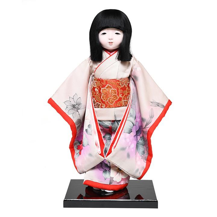 伊藤草園作市松】【味岡映水市松】13号市松人形：正絹京友禅衣裳：伊藤