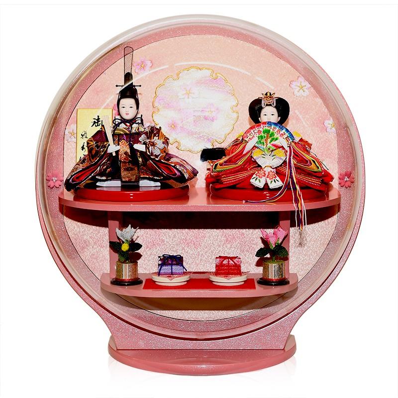今だけ価格 雛人形アクリルケース 親王飾 ドーム型ピンク塗アクリルケース 伏見屋監修 雛人形 オンライン値下 Www Newbusinessage Com