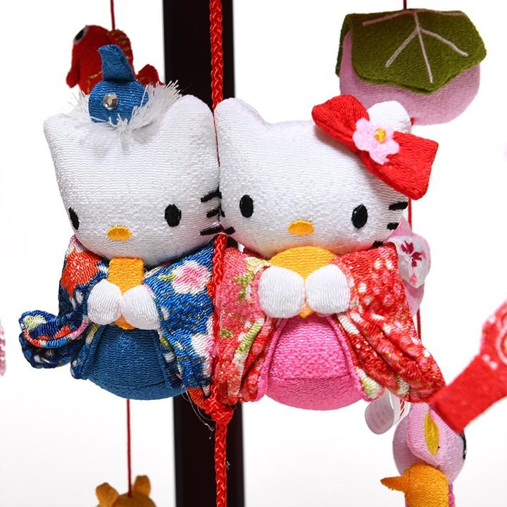 サンリオつるし雛】傘付ハローキティつるし雛「被布・メモリアル