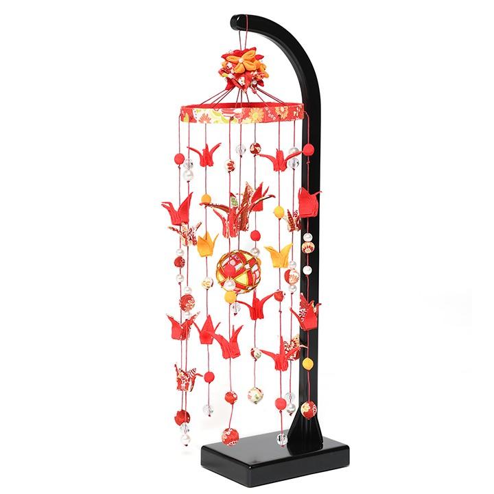 つるし飾 ひな人形 卓上折り鶴つるし飾り 黒スタンド付 吊るし雛 雛人形 12tsi12 041 人形の伏見屋 通販 Yahoo ショッピング