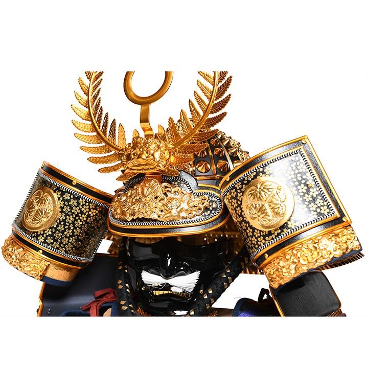 【着用鎧】三歳〜七歳着用徳川家康公大鎧床飾り：龍玉作【五月人形】【鎧平飾り】【稚児鎧】_1