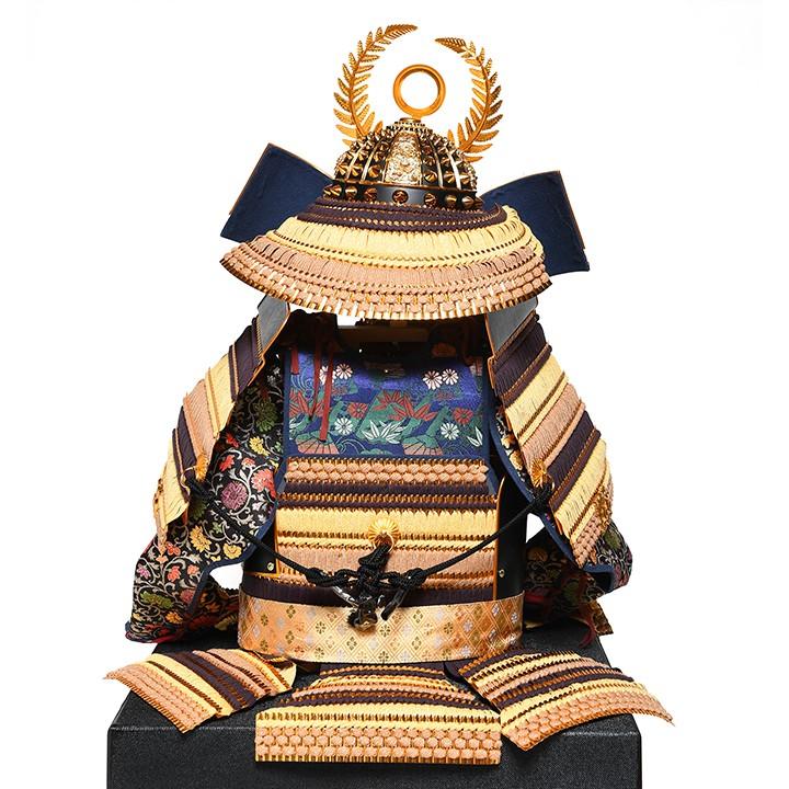 【着用鎧】三歳〜七歳着用徳川家康公大鎧床飾り：龍玉作【五月人形】【鎧平飾り】【稚児鎧】_4