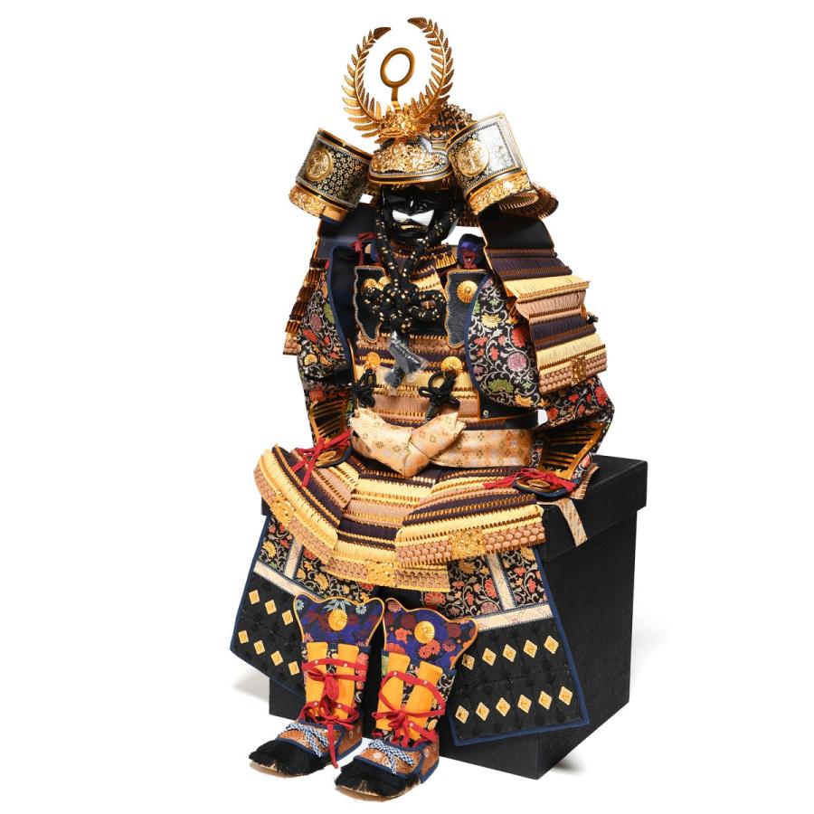 【着用鎧】三歳〜七歳着用徳川家康公大鎧床飾り：龍玉作【五月人形】【鎧平飾り】【稚児鎧】_5