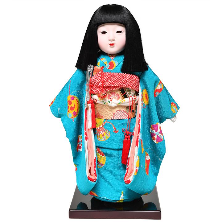 元賀章介作】12号京市松：正絹縮緬着尺玩具手縫衣裳：元