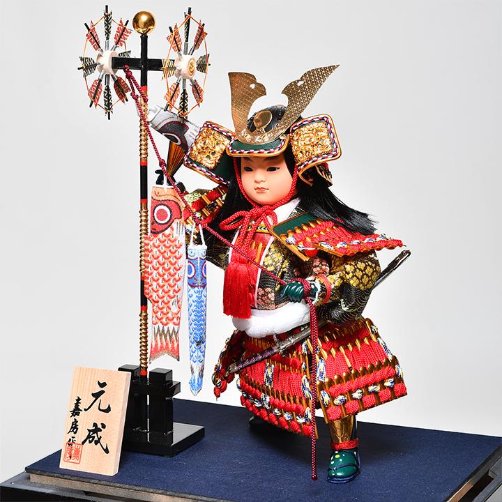 五月人形】【ご進物ケース】9号元成 鯉のぼり :嘉房作【武者人形 五月人形】【ご進物ケース】9号元成 鯉のぼり :嘉房作【武者人形