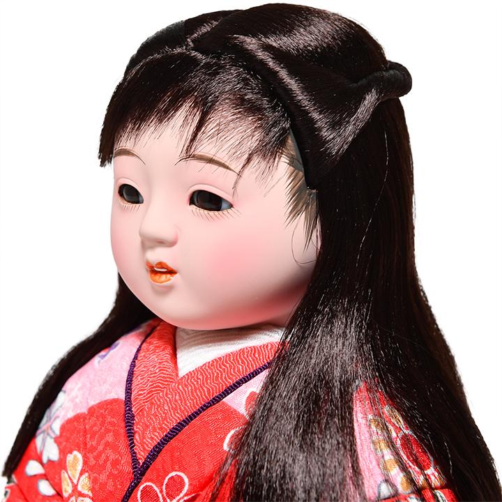 木目込市松】【市松人形】6号彩花座りカール髪型木目込市松人形