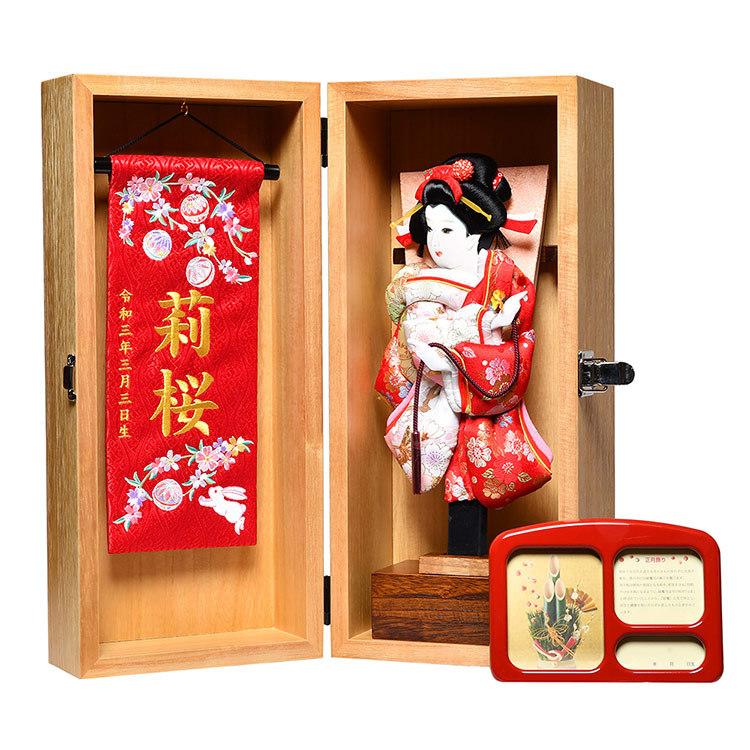 羽子板 10号金彩押絵羽子板名旗付置型飾：伏見監修