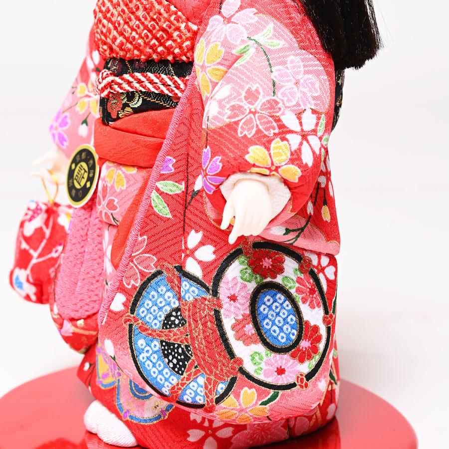 木目込市松】【市松人形】市松人形7号 木目込京都西陣友禅衣装市松：芳