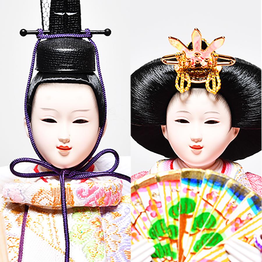 立雛ケース】【ひな人形】親王飾芥子親王立雛鴇色アクリルケース：桃華