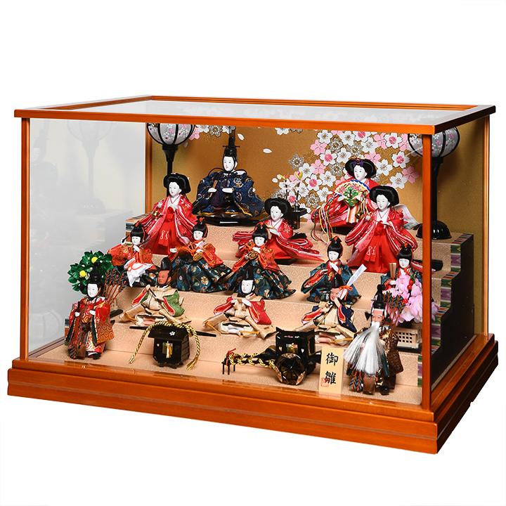 ひなケース 十五人芥子親王柳金襴衣装：伏見屋監修 : 人形の伏見屋