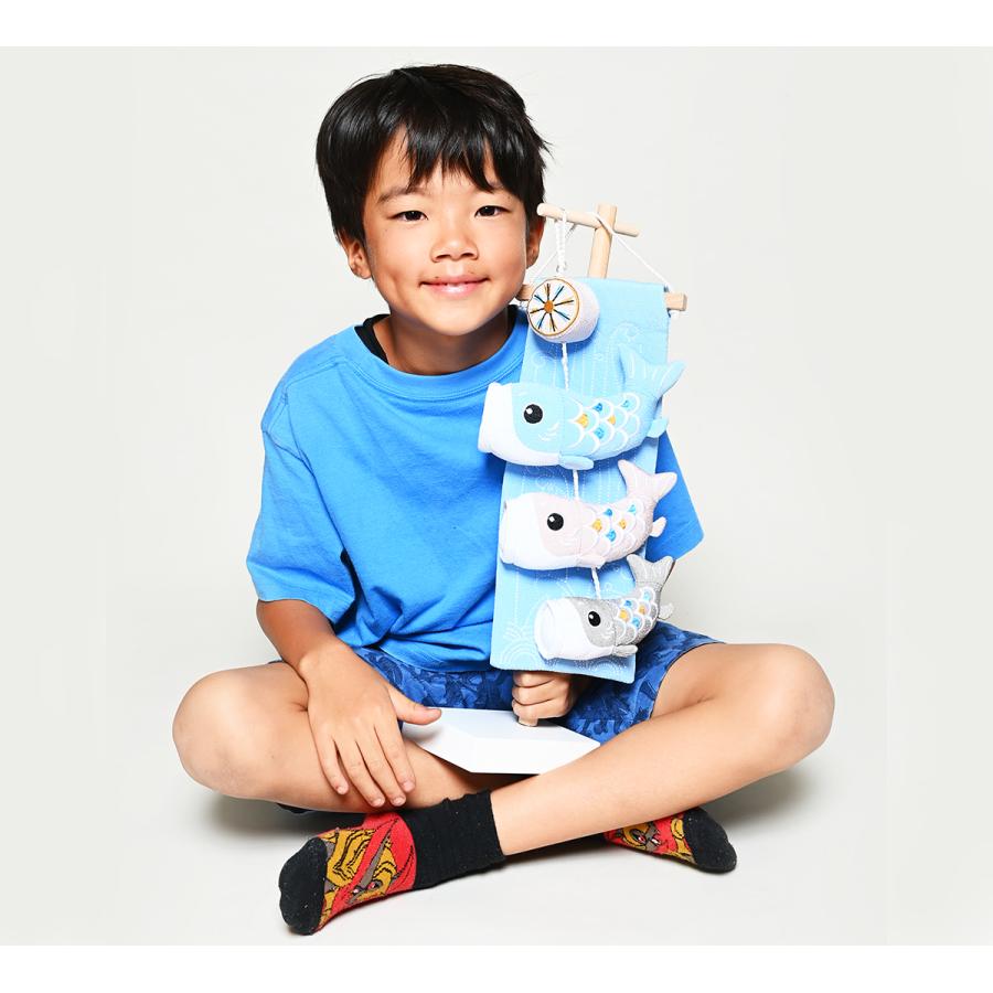 吊るし飾り　吊るし雛　子供の日 鯉のぼり　兜 五月人形】【つるし飾り】五月つるし雛鯉の滝登り吊るし飾[ライト