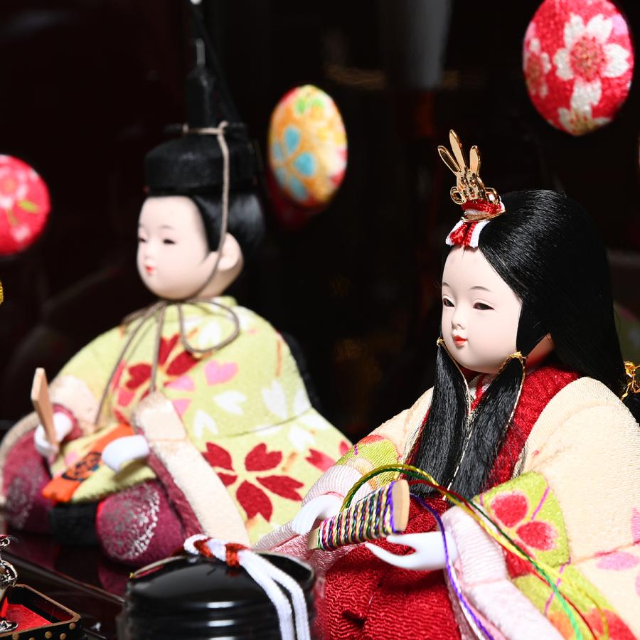 雛人形 草園作 木目込人形 親王五人飾り桜型台 【公式通販】