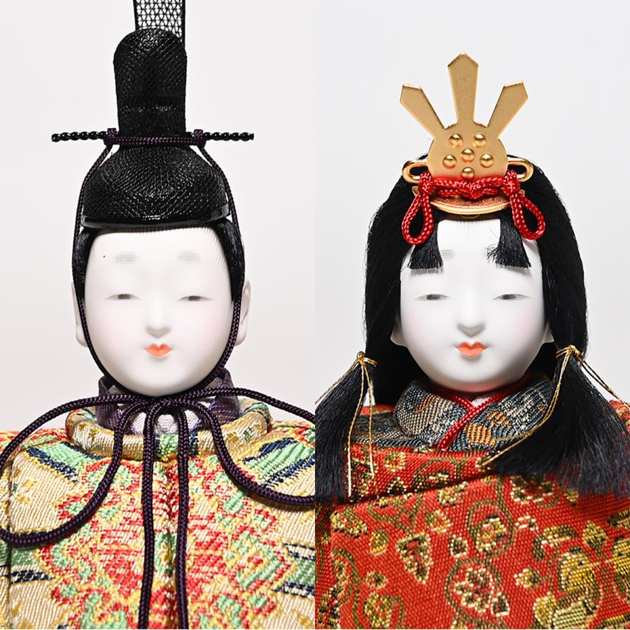 木目込】【江戸木目込】木目込／ケース入お雛様木目込立雛：大里
