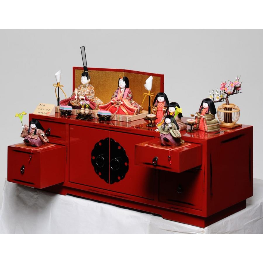 木目込】【雛人形】木目込／収納タイプ木目込人形：やよい小箱：柿沼