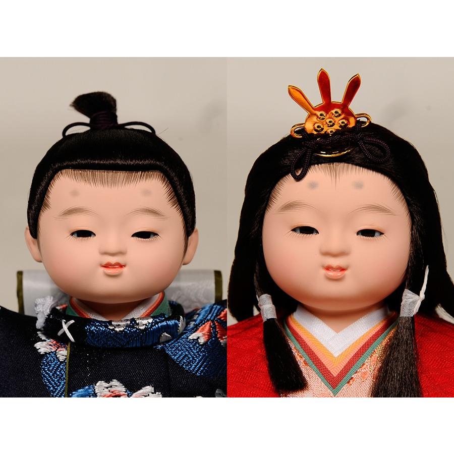 おぼこ雛】【親王飾】京小十番親王飾：初雛収納雛：草園作【雛人形