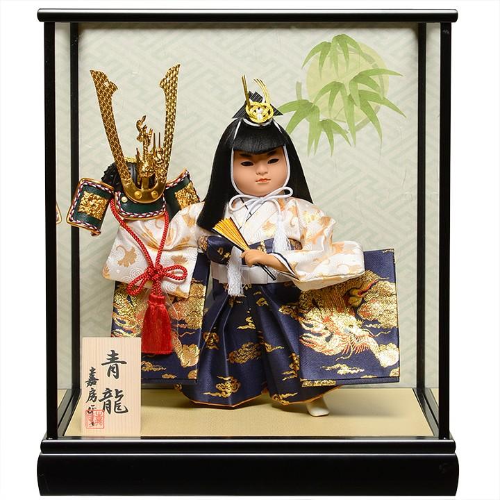 五月人形】【ご進物ケース】7号金龍：祝兜 :嘉房作【武者人形】【端午