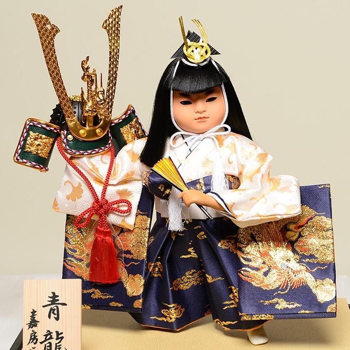 五月人形】【ご進物ケース】7号金龍：祝兜 :嘉房作【武者人形】【端午