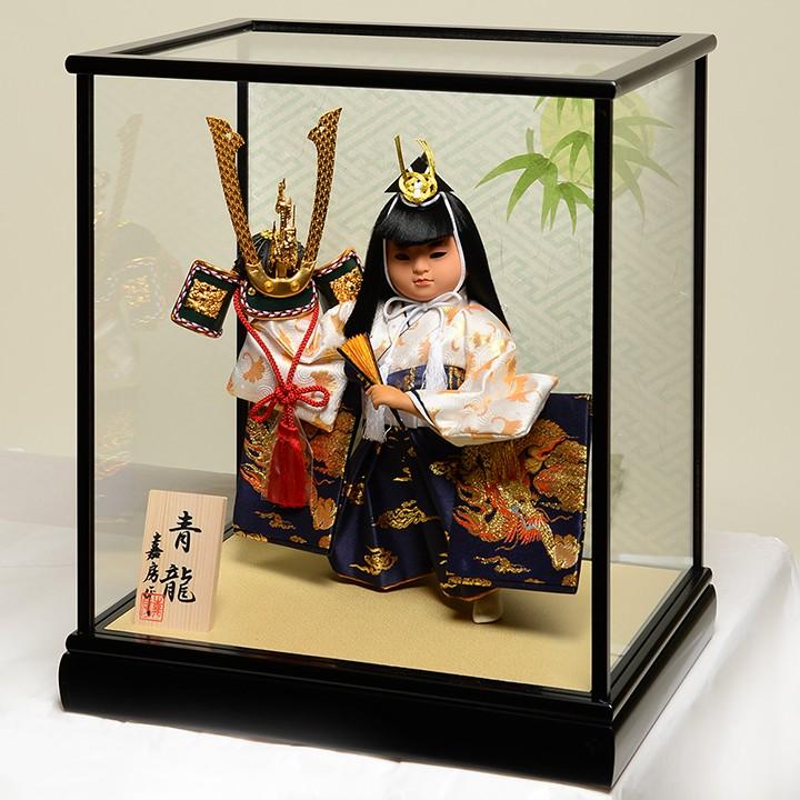 五月人形】【ご進物ケース】7号金龍：祝兜 :嘉房作【武者人形】【端午