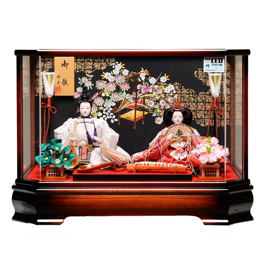 小三五親王ケース：ＬＥＤ灯り家具調ケース：雅秀作