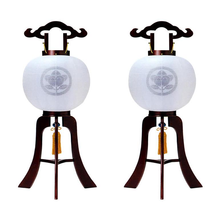 家紋大内行灯12号「あずさ」白絹二重　一対