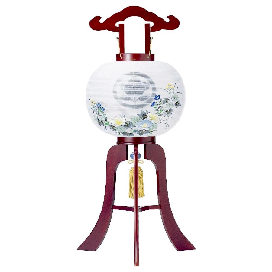 家紋大内行灯 11号ゆかり絹二重：（綿コード・手元スイッチ付  