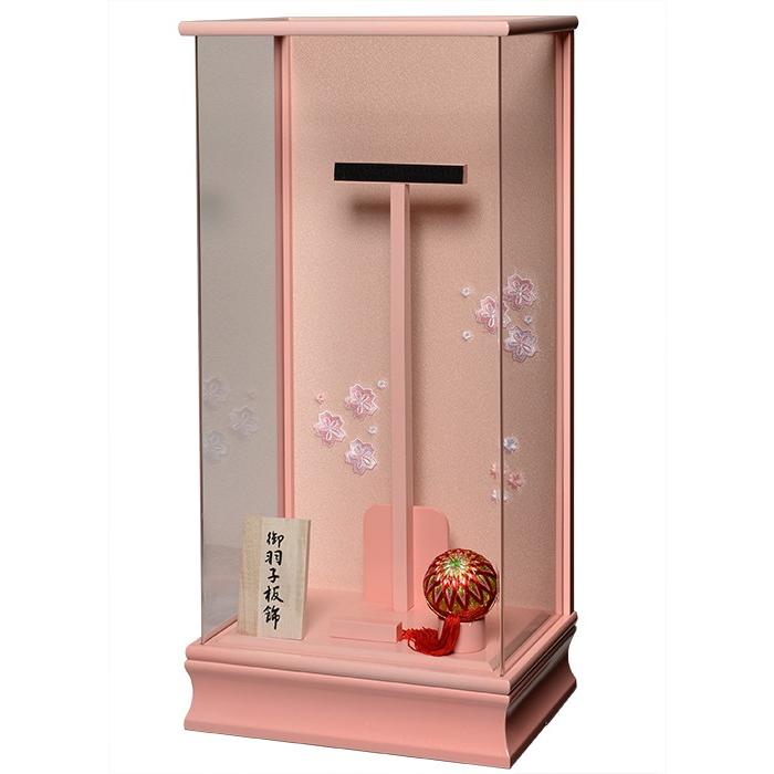 アクリルケース羽子板 羽子板】13号羽子板パールピンク：アクリルケース【羽子板