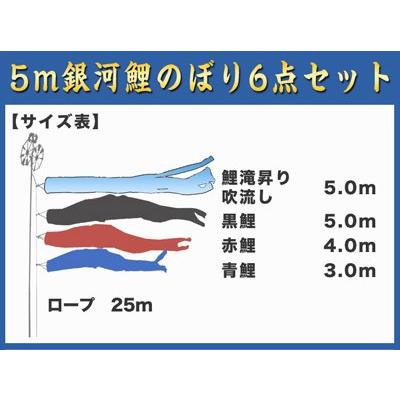 5m銀河鯉のぼり6点セット【手染め家紋・名入れサービス】 : 人形 5m銀河鯉のぼり6点セット【手染め家紋・名入れサービス】 : 人形