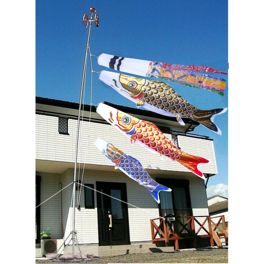 4ｍ黄金金箔鯉のぼりポールスタンド付セット どこでもガーデンセット Kykn5 024 人形の伏見屋 通販 Yahoo ショッピング