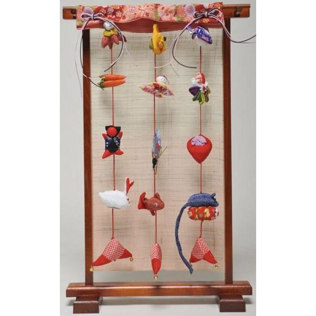 つるし飾】【ひな人形】つるし雛つるし雛弥生：のれん型【吊るし雛