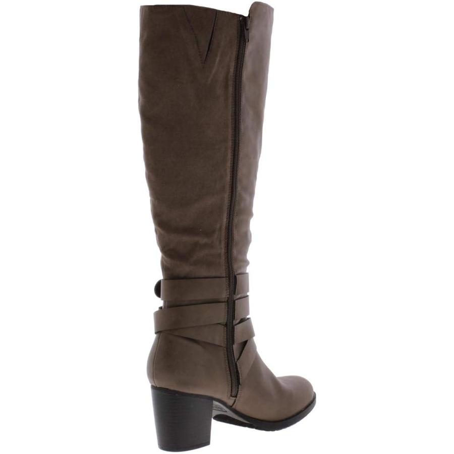 Style & Co. レディース Jomaris レザーブロックヒールブーツ トープ 