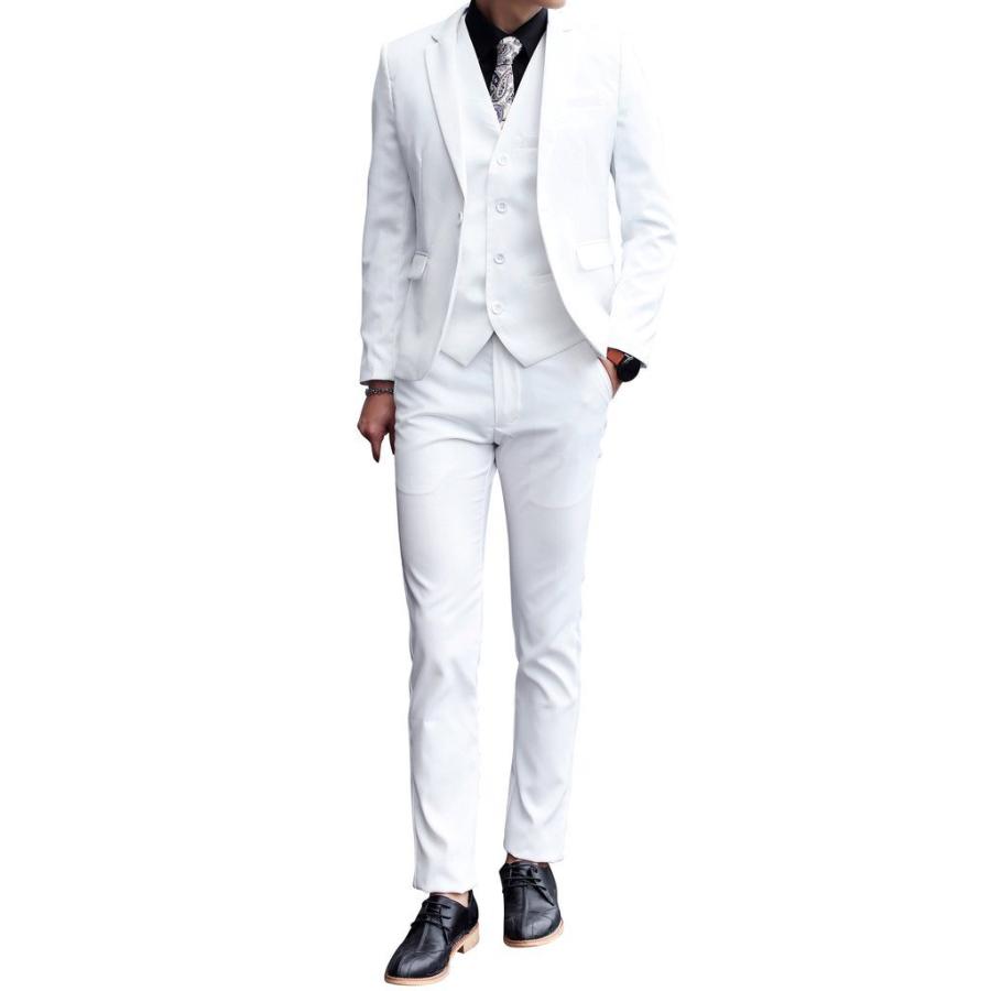 並行輸入品】MOGU メンズ ホワイトドレススーツ3点セット US サイズ  