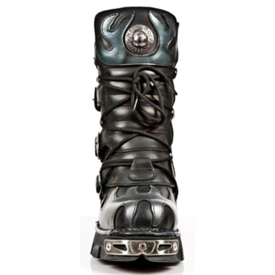 美品 NEWROCK 591-S2 ニューロック ブーツ EU43 並行輸入品】New Rock Newrock 591 S2 シルバーフレーム メタル